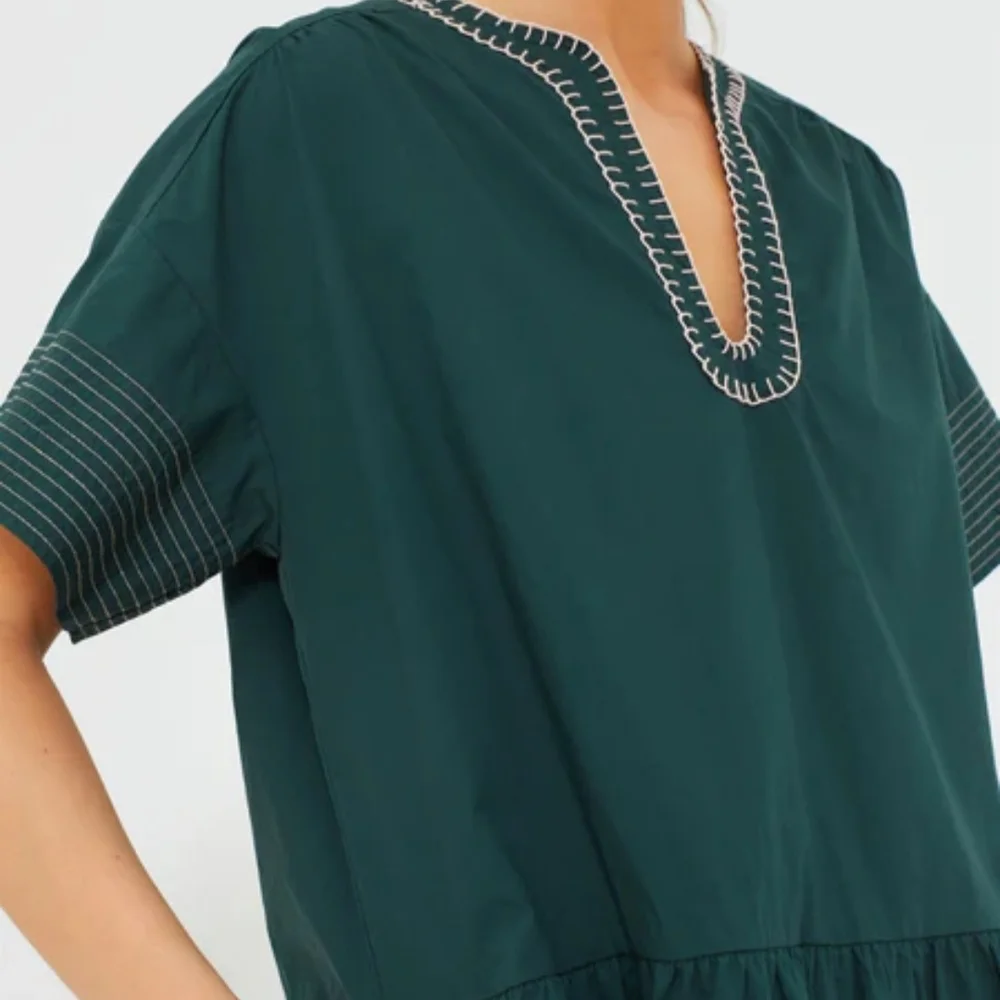 POMANDER PLACE Mini Oversized Evergreen Kinsley‎ Dress Size L - Picture 5 of 9